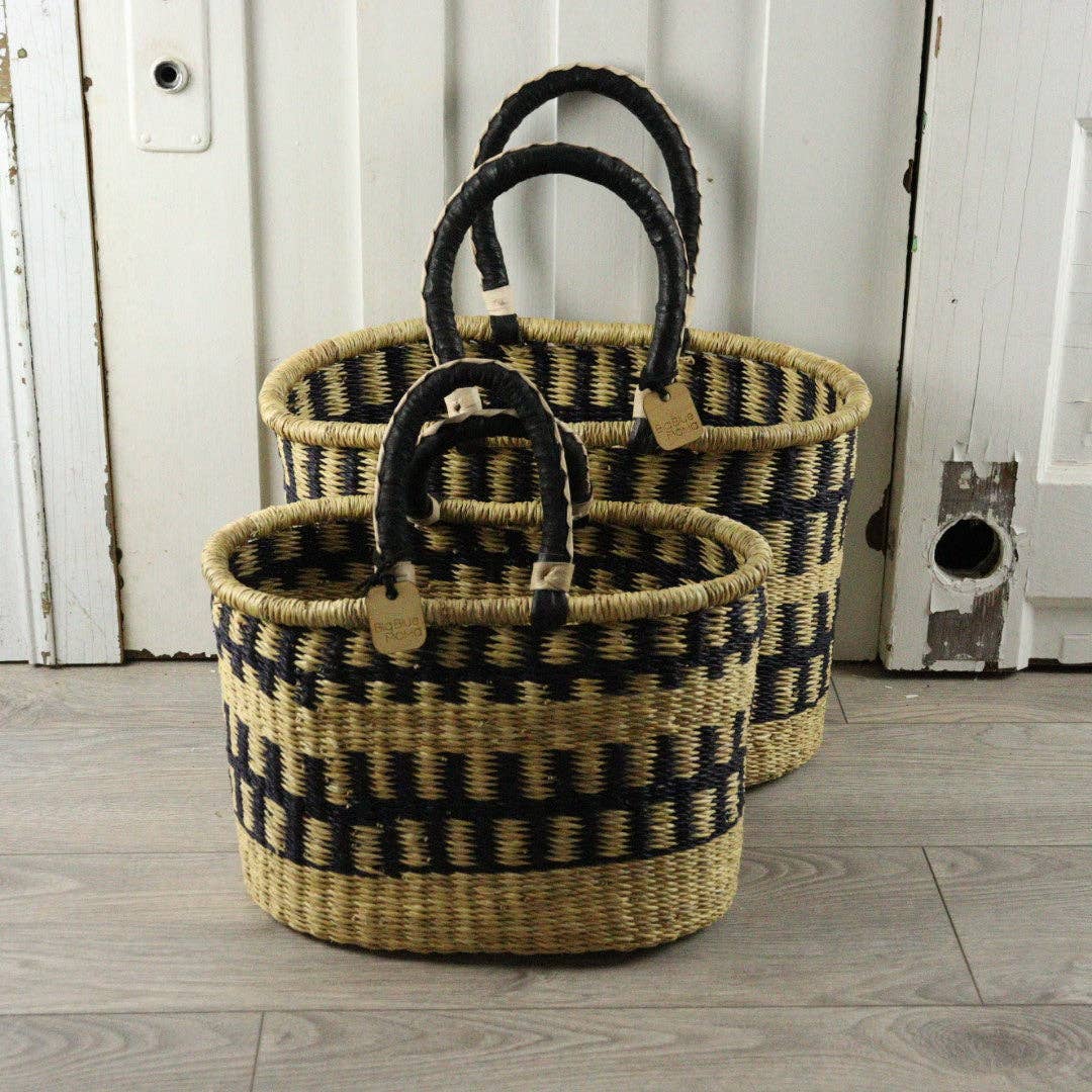 Big Blue Moma - Bolga Basket MEDIUM OVAL (Variety of Colours)