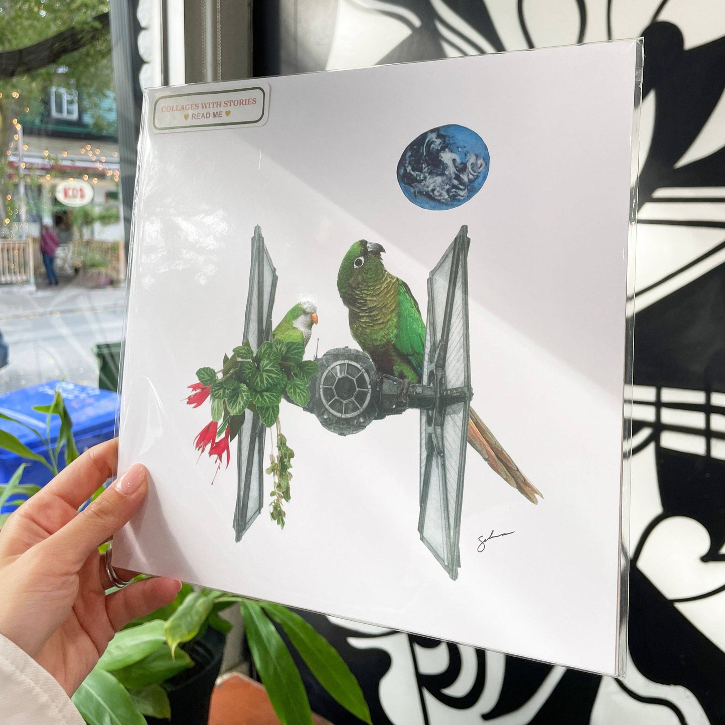 Clever Clippings - Star Wars inspired: TIE Fighter - Fighter In the Jungle (9"X9")