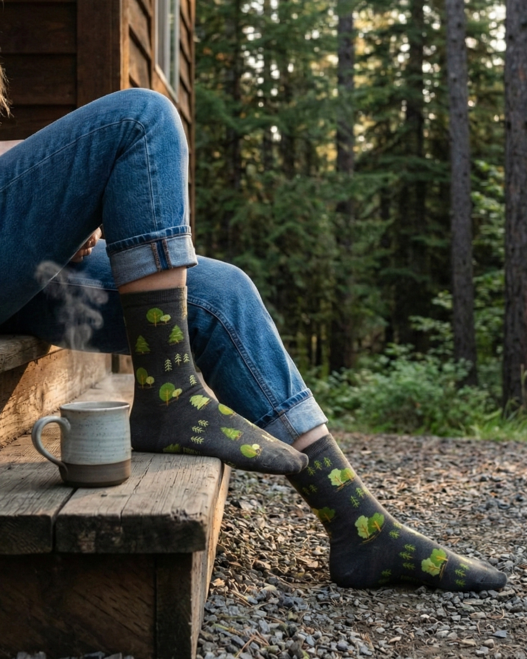 Friday Sock Co. - Women's Trees This Did Good Crew Socks