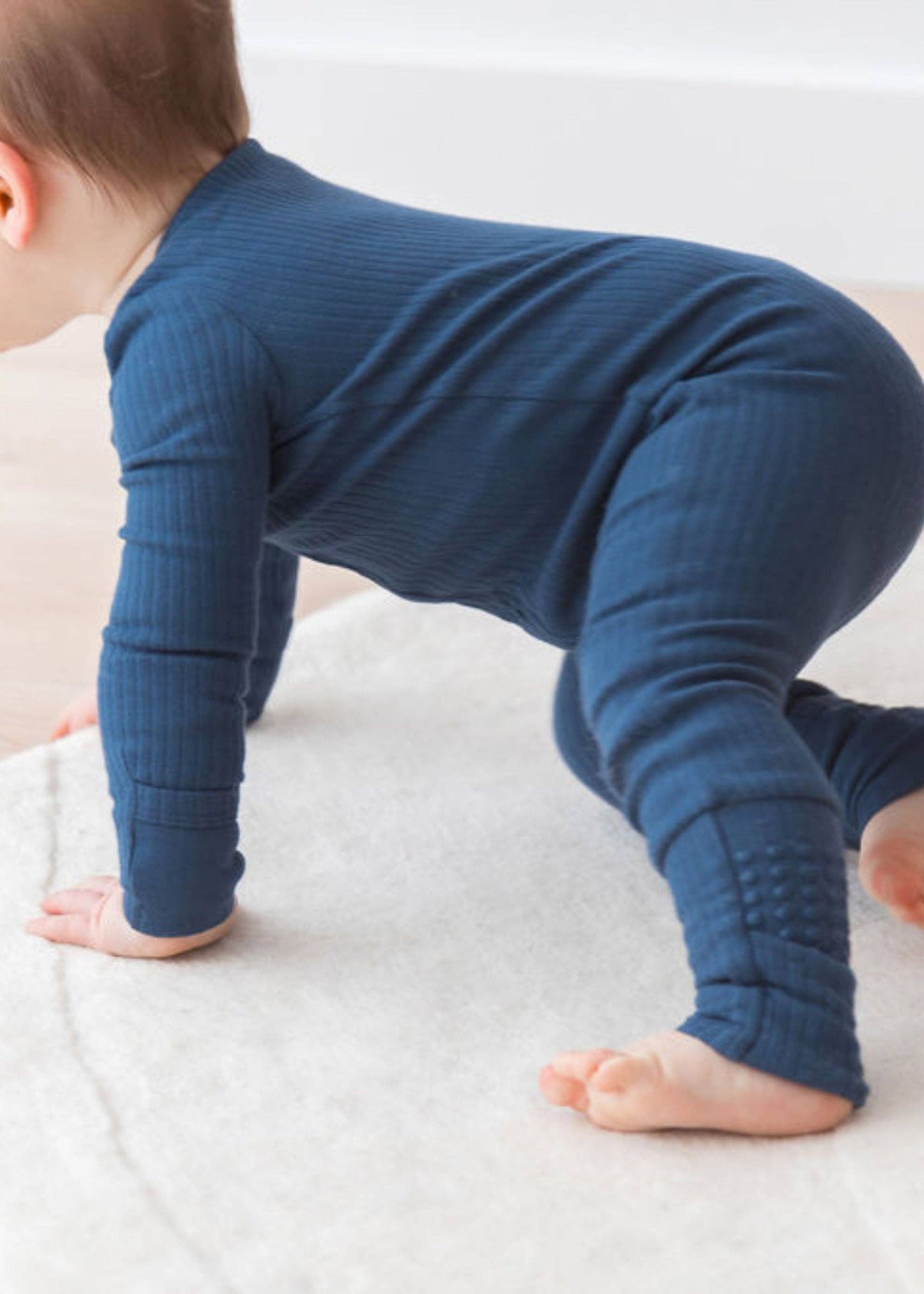 Mila & Co. - Ribbed Zipper Romper | Navy