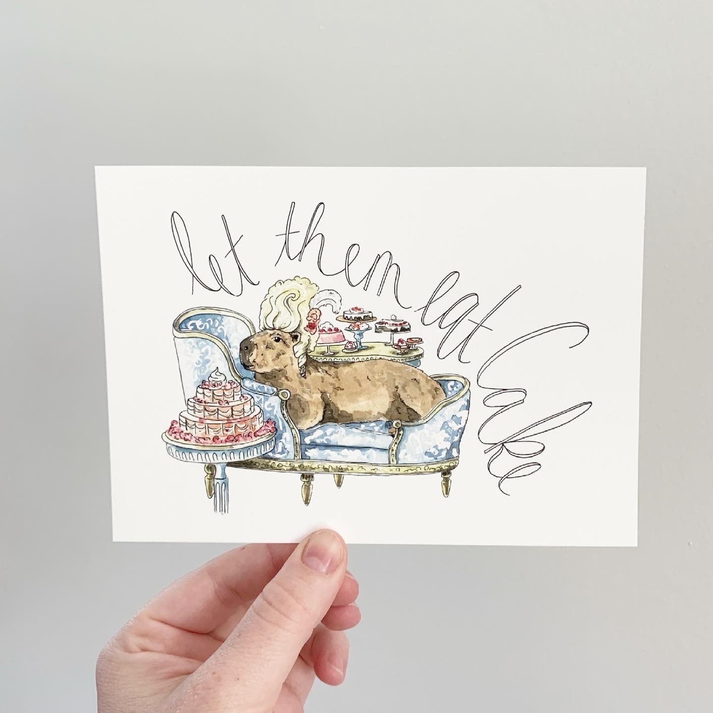 Critter Co. - MARIE ANTOINETTE CAPYBARA Print (5" X 7")