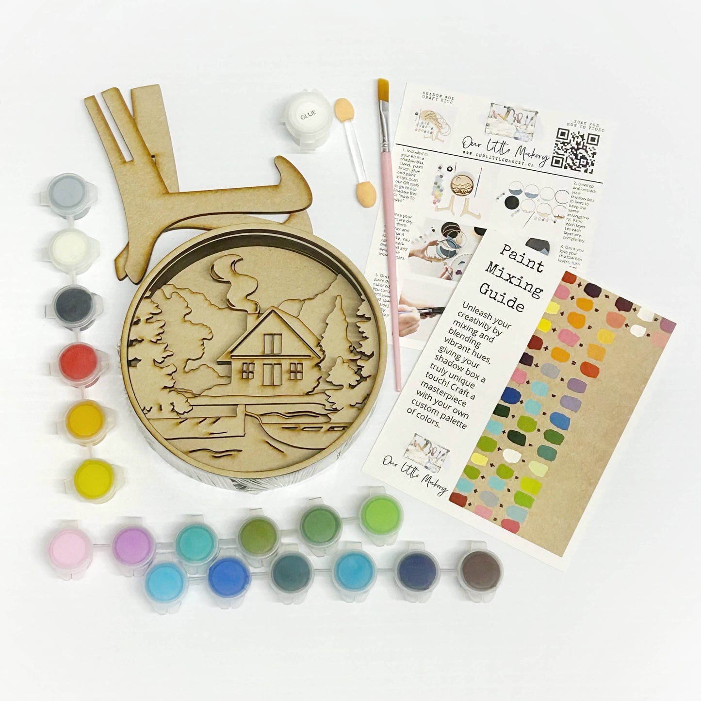 Our Little Makery - Cozy Cottage Shadow Box Kit