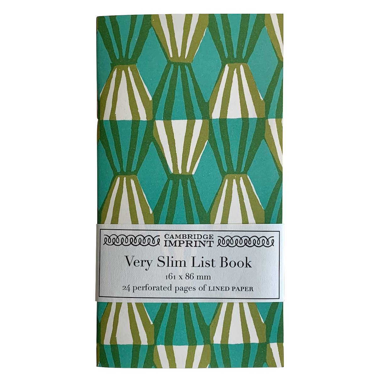 Cambridge Imprint - VERY SILM LIST BOOK Threadwork Sap Green and Turquoise