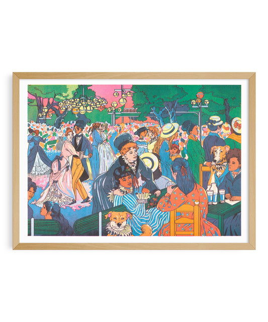 KIBLIND Atelier - BAL DU MOULIN DE LA GALETTE María Jesús Contreras (A3 Print)
