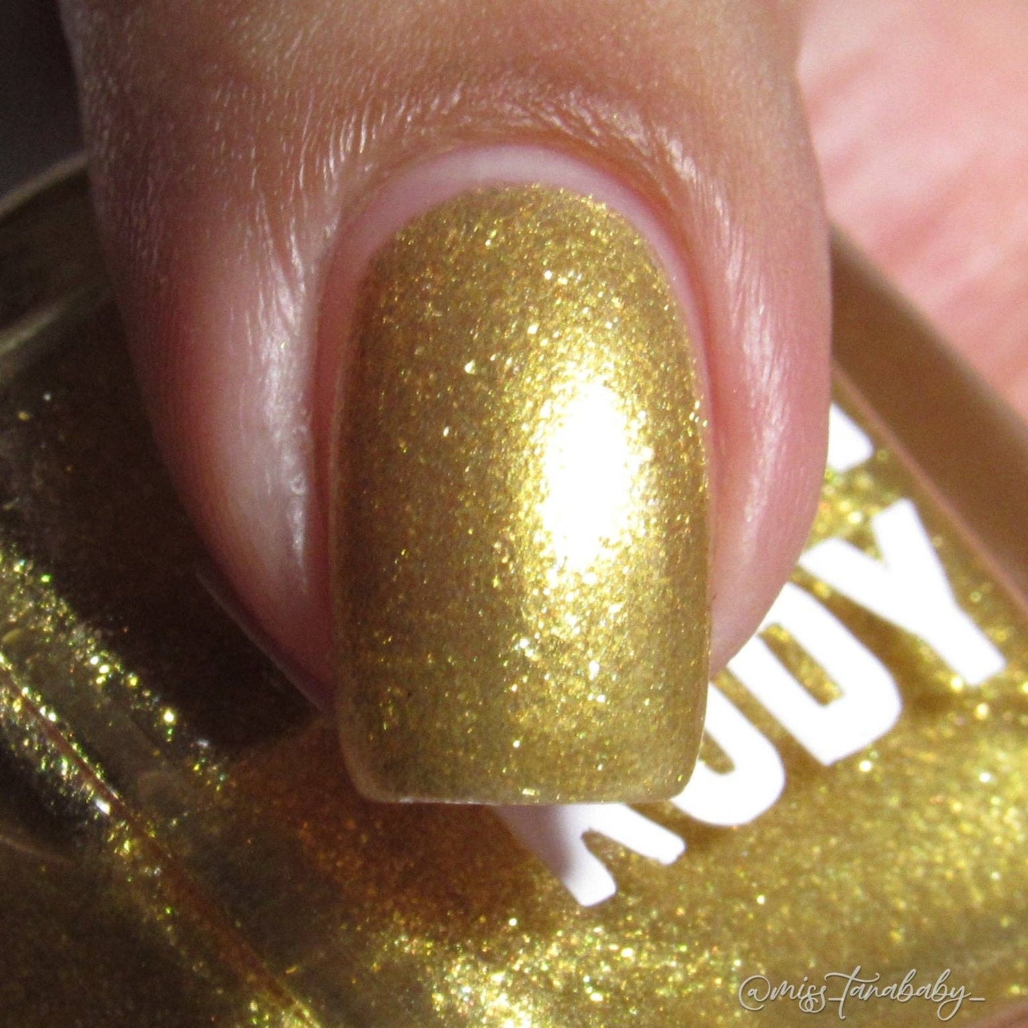Happy Rudy - Fête | Vegan Nail Polish | Gold Eco-Glitter | Celebration