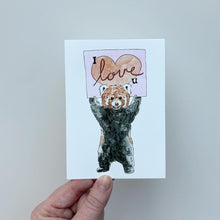 Critter Co. - I LOVE YOU RED PANDA Card