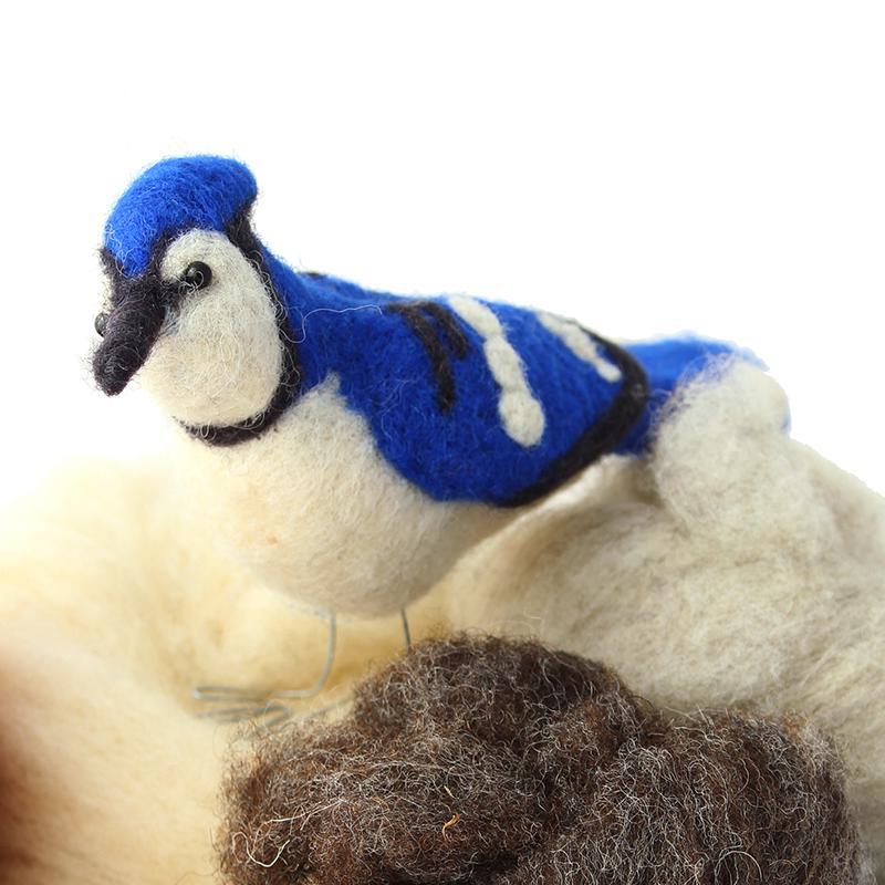 Lunenburg Makery - BLUE JAY Needle Felting Kit