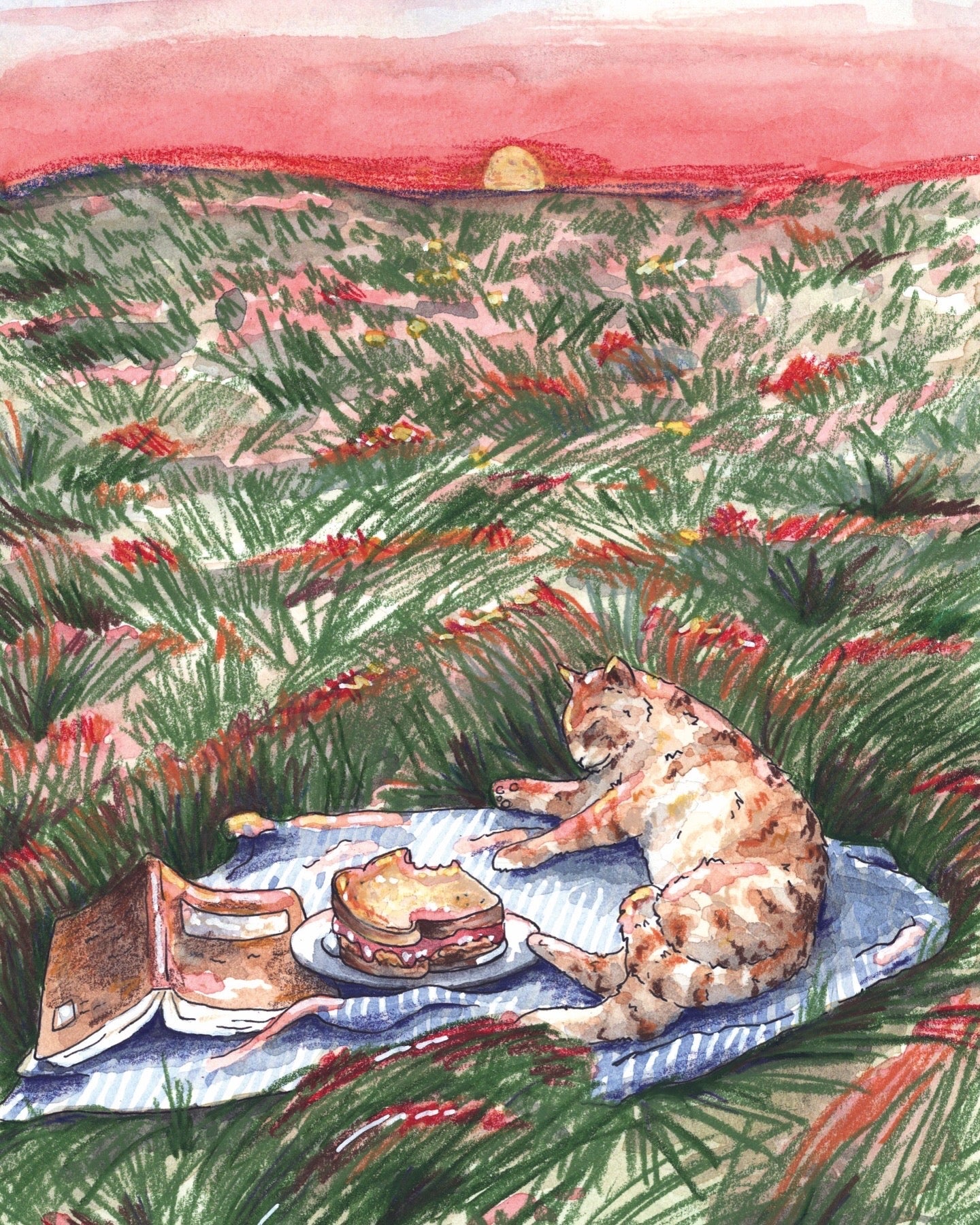 Critter Co. - MEADOW PICNIC Print (8" X 10")