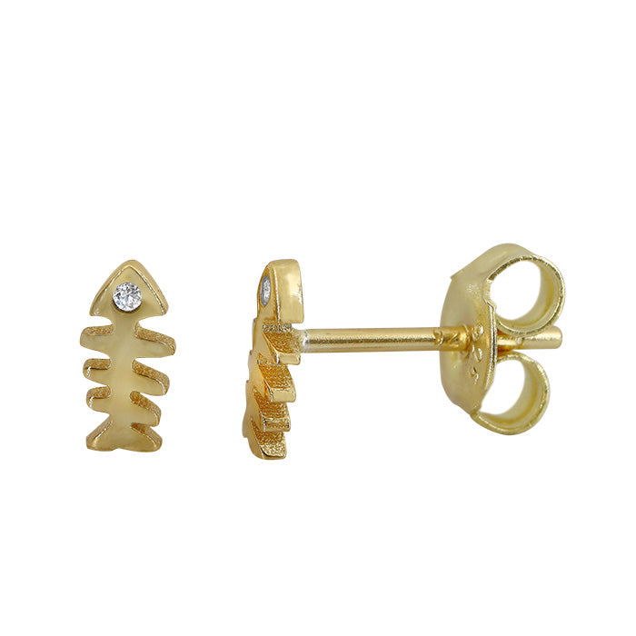 THISTLEMOON - FISHBONE Stud Earrings