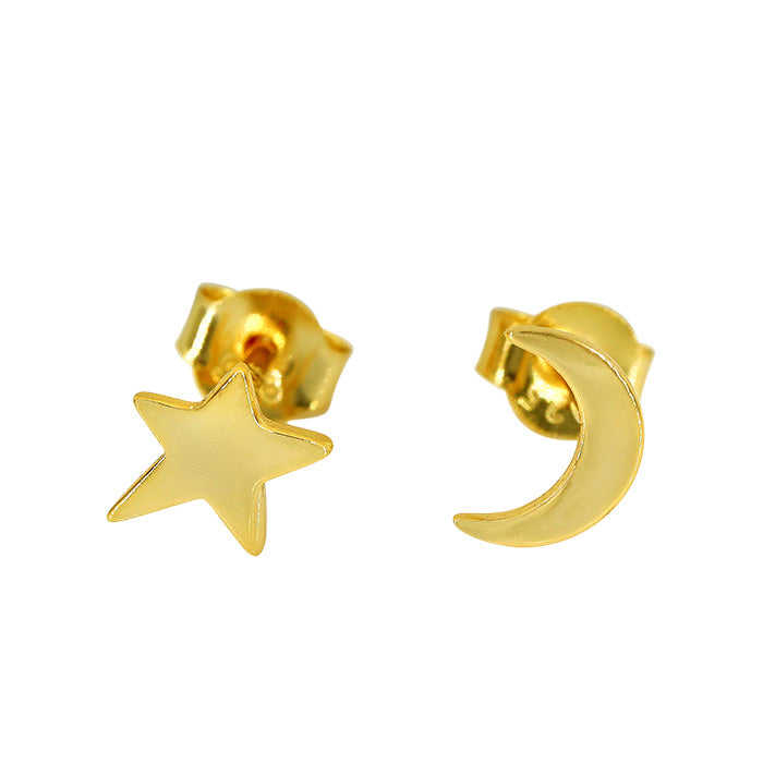 THISTLEMOON - MOON + STAR Stud Earrings