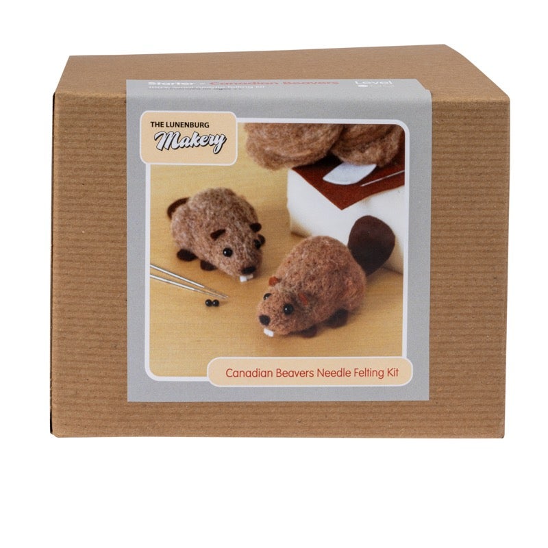 Lunenburg Makery - CANADIAN BEAVERS Needle Felting Kit