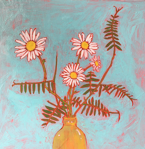 Daisies and Vetch, 8 X 8