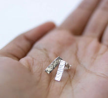 Feeding on Frost - Textured Bar Studs (Sterling Silver)