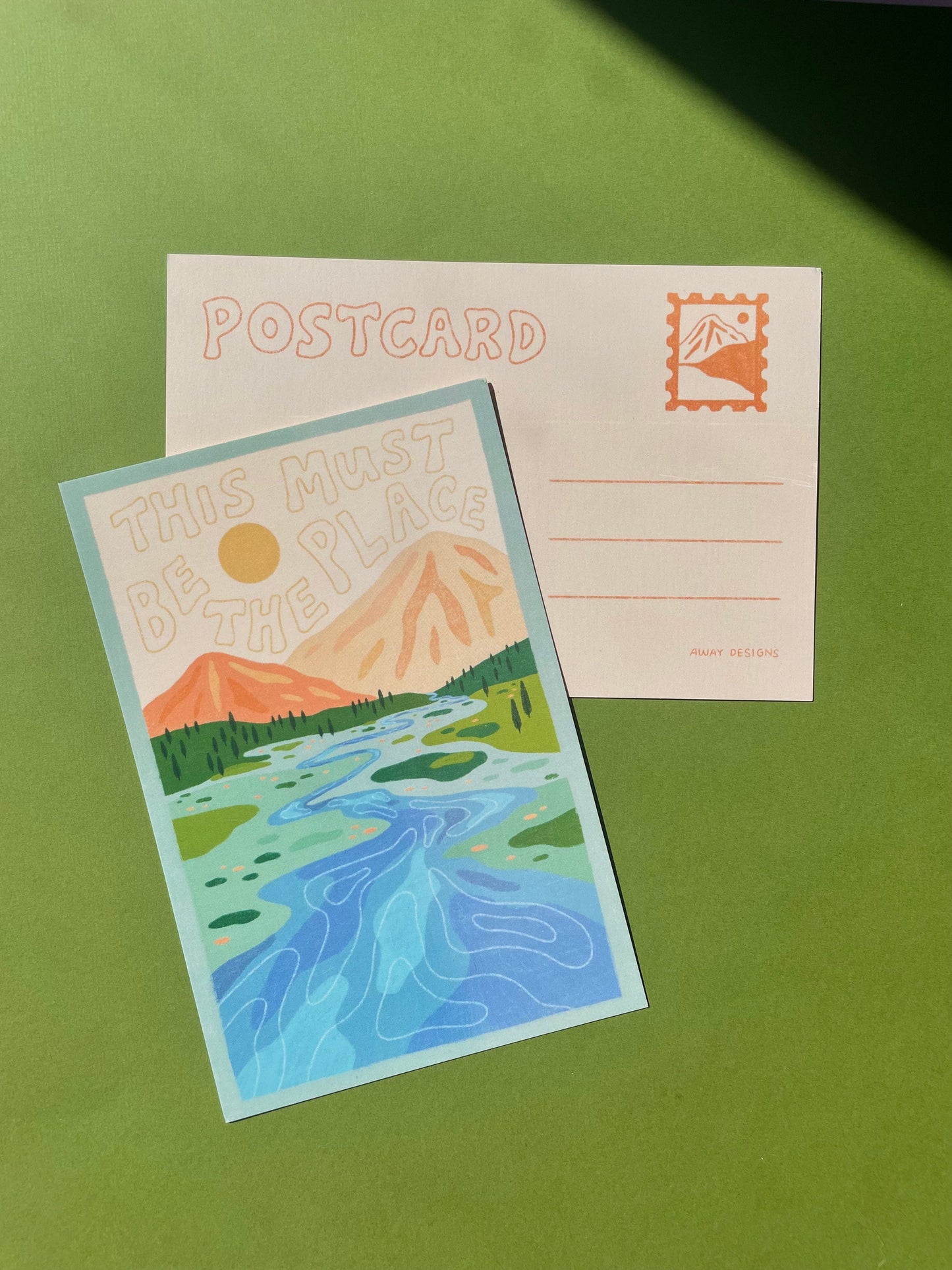 Away Designs - THIS MUST BE THE PLACE Postcard