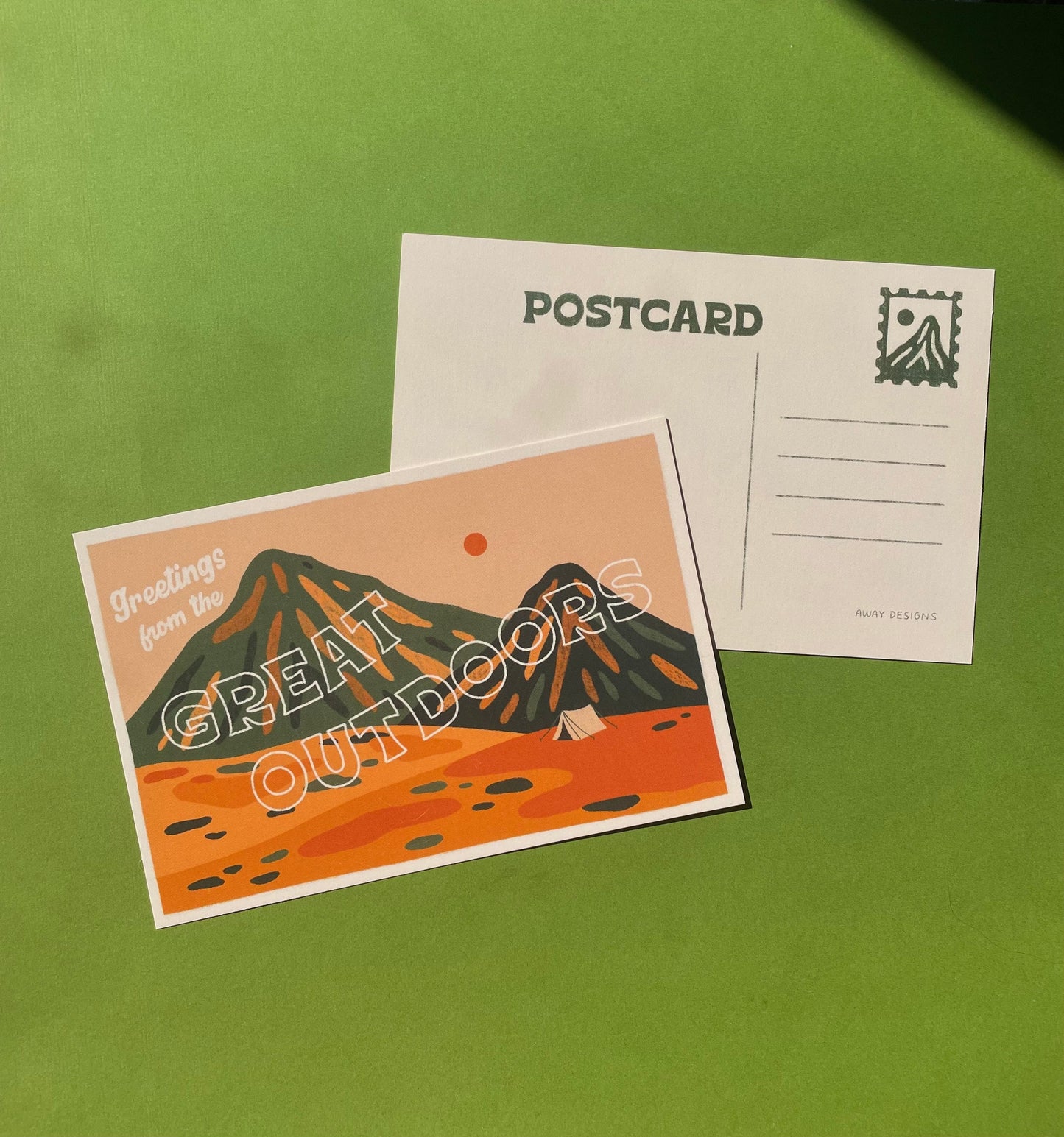 Away Designs - GREAT OUTDOORS Postcard