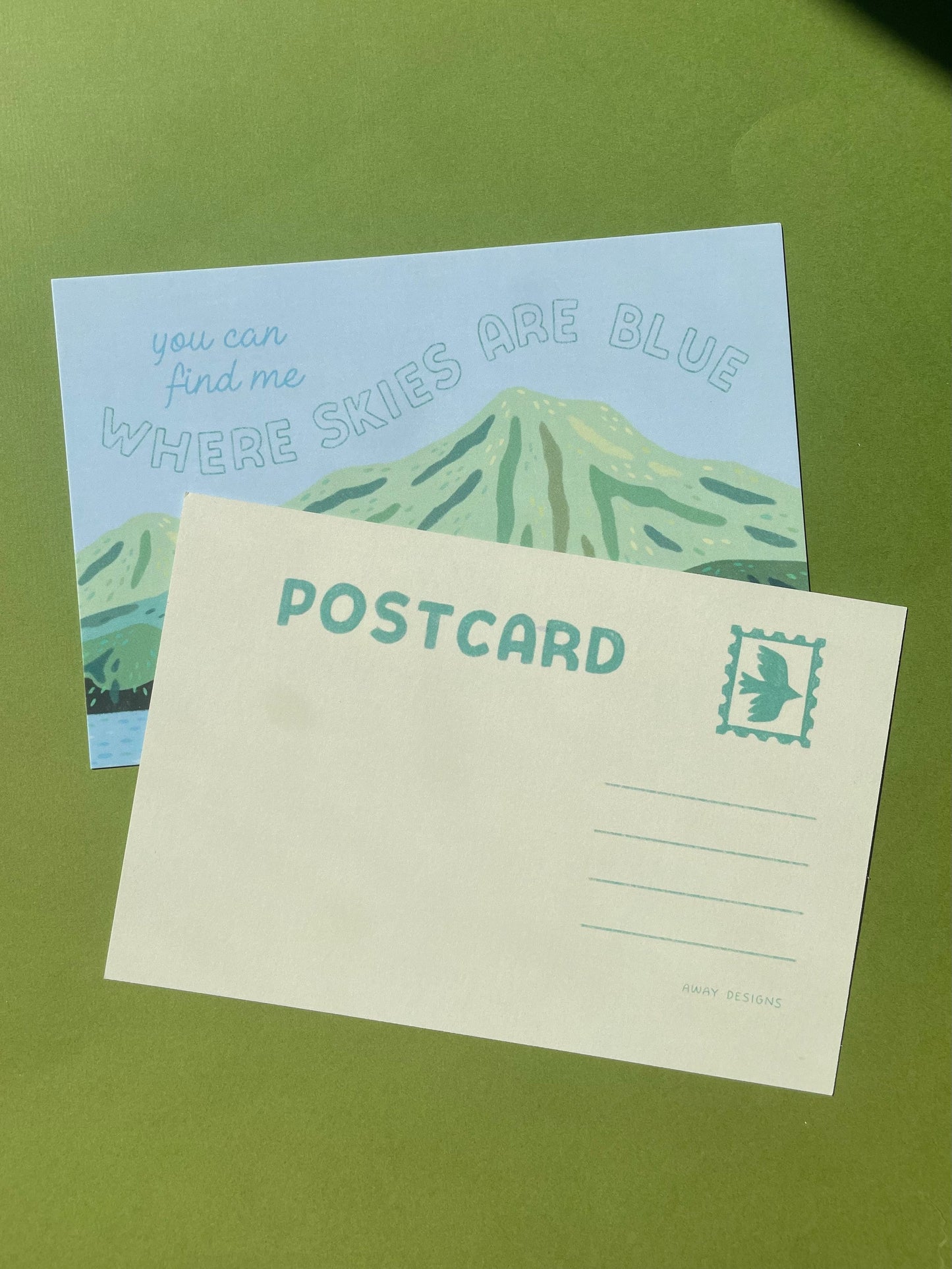 Away Designs - BLUE SKIES Postcard