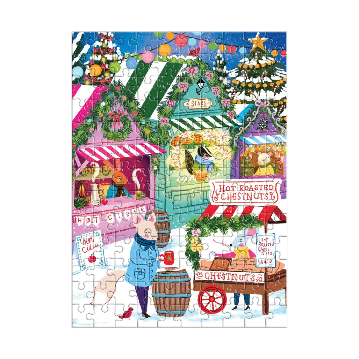 Galison - HOLIDAY MARKET Puzzle Ornament (130pc)