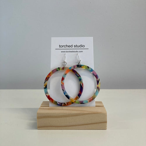 Torched Studio - Acetate Bright Multi Hoop Earrings