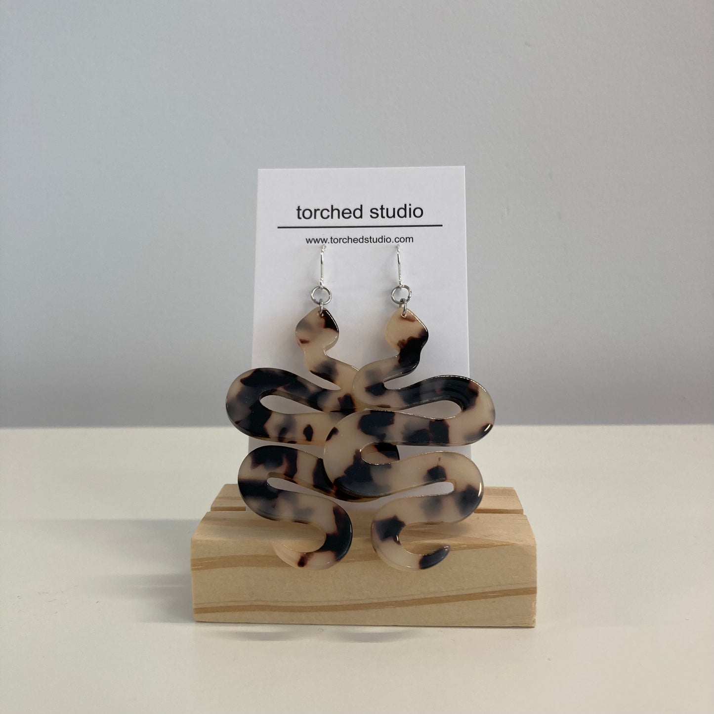 Torched Studio - Acetate King Snake Earrings
