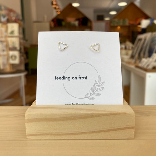 Feeding on Frost - Triangle Studs (Sterling Silver)