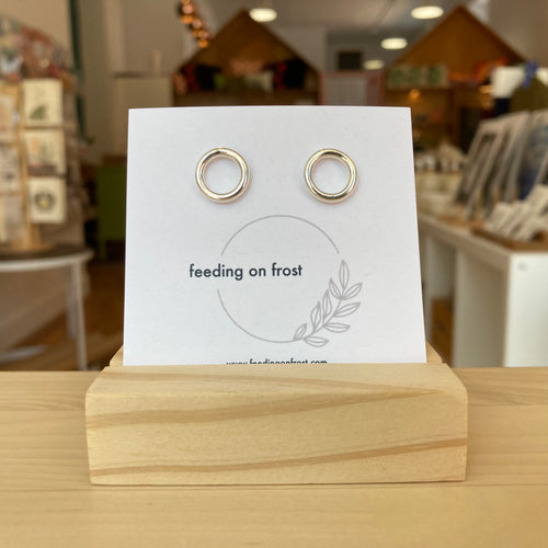 Feeding on Frost - XL Circle Studs (Sterling Silver)