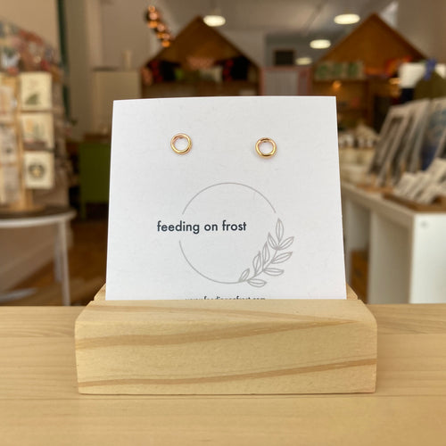 Feeding on Frost - Circle Studs (14k Yellow Gold Filled)