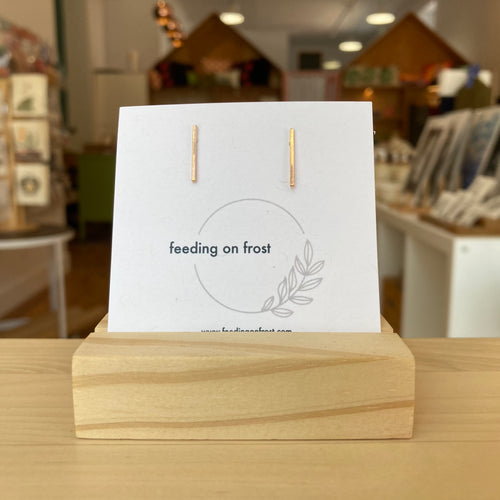 Feeding on Frost - Bar Studs (14k Rose Gold Filled)