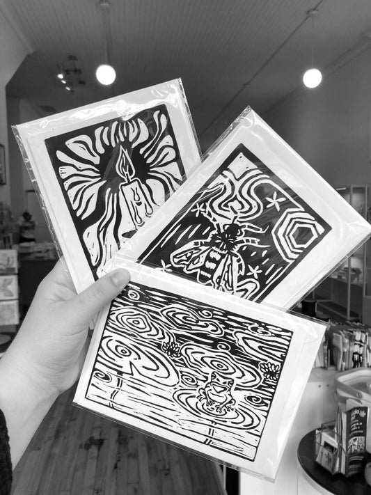 Violet Jackson - Lino Block Greeting Cards