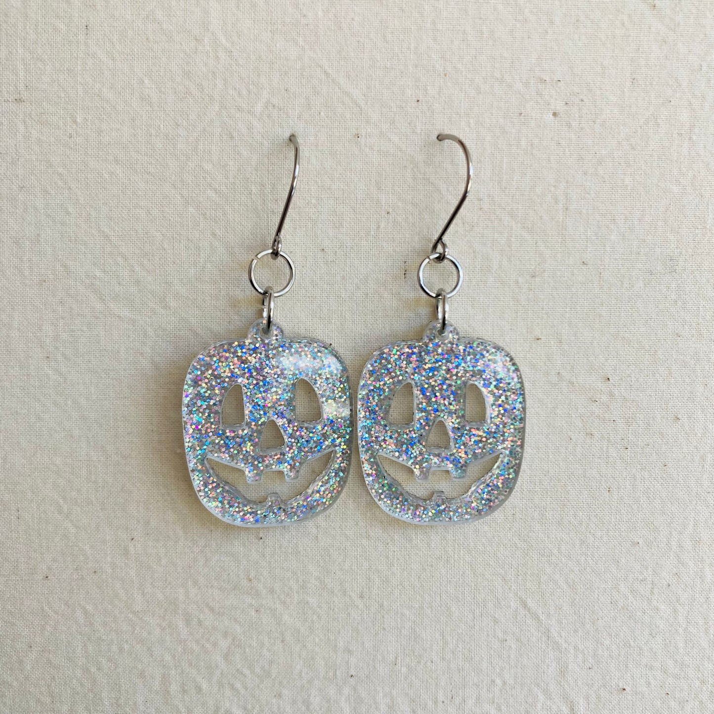 Watson & Lou - JACK O' LANTERN Acrylic Earrings (Long)