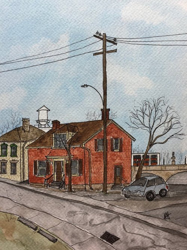 Karin McLean - QUAKER ROUND THE CORNER Original Artwork (6