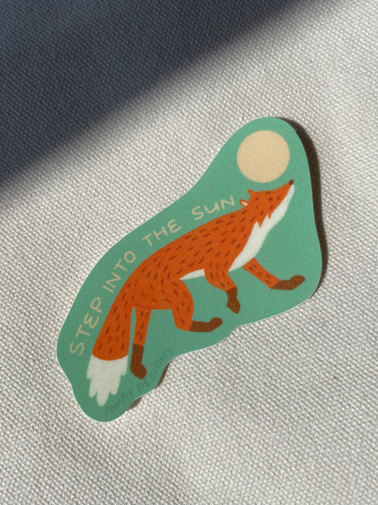 Away Designs - STEP INTO THE SUN FOX Sticker