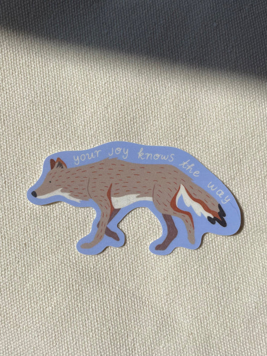 Away Designs - JOY COYOTE Sticker