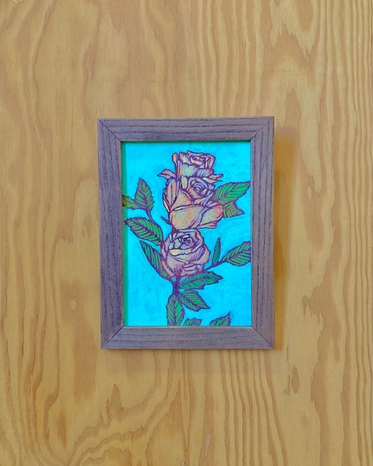 Shannon Taylor - THREE ROSES Original Artwork (5" X 7")