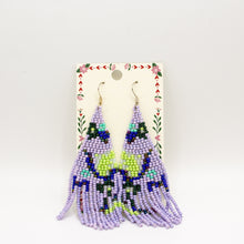 abstract fringe- beadwork earrings