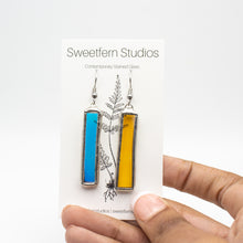 dichroic stained glass earrings