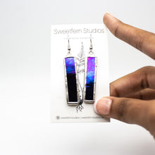 dichroic stained glass earrings