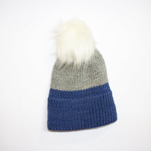 child/small knitted hat - multiple colours with detachable pom pom