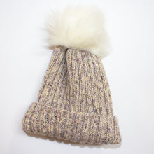 knitted hat - multiple colours with detachable pom pom