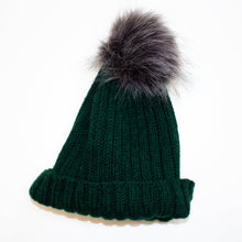 knitted hat - multiple colours with detachable pom pom