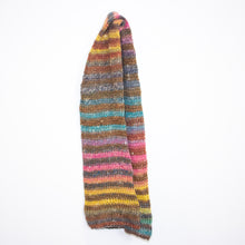 rainbow scarf hand knitted