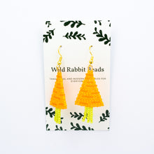 carrot fringe - beadwork earrings