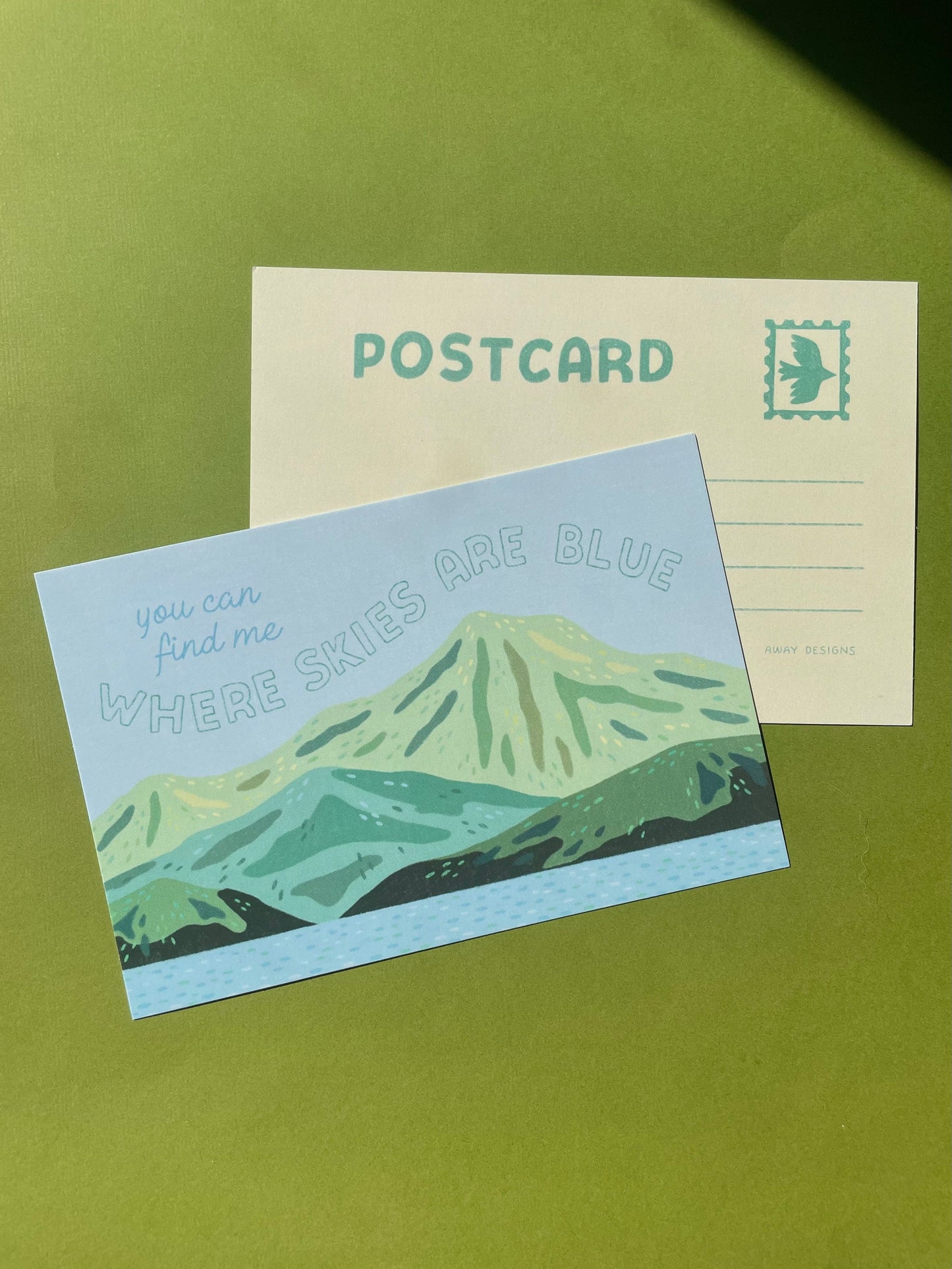 Away Designs - BLUE SKIES Postcard