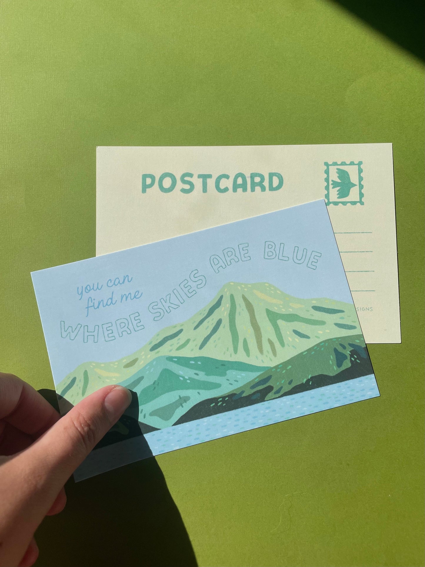 Away Designs - BLUE SKIES Postcard