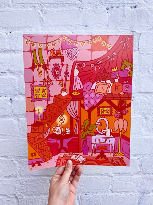 Rains Droplets - PILLOW PRINCESS Art Print