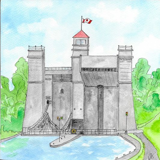 Karin McLean - PERFECT DAY AT THE LIFTLOCK (8" X 8")