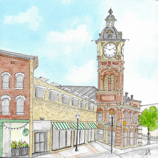 Karin McLean - SPRING DAY ON CHARLOTTE ST (8" X 8")