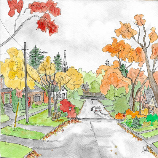 Karin McLean - THE VIEW FROM OLD WEST END (8" X 8")