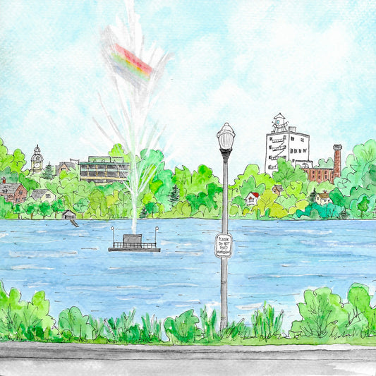 Karin McLean - PRISM AT CENTENNIAL FOUNTAIN (8" X 8")
