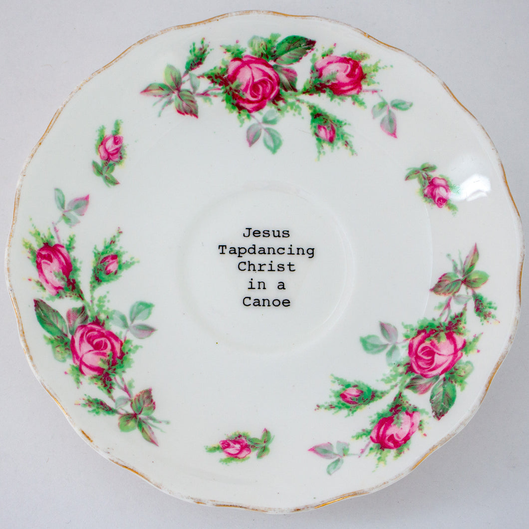 tapdancing Christ - decorative plate