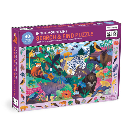 mudpuppy - IN THE MOUNTAINS Search & Find Puzzle (64-Pieces)